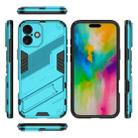 For iPhone 16 Plus Punk Armor 2 in 1 PC + TPU Phone Case with Holder(Blue) - 3