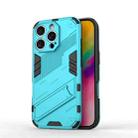 For iPhone 16 Pro Punk Armor 2 in 1 PC + TPU Phone Case with Holder(Blue) - 1