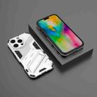 For iPhone 16 Pro Max Punk Armor 2 in 1 PC + TPU Phone Case with Holder(White) - 2