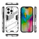 For iPhone 16 Pro Max Punk Armor 2 in 1 PC + TPU Phone Case with Holder(White) - 3