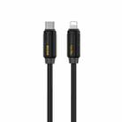 WK WDC-29 Elastic Genuine Silicone 1m PD30W Type-C to 8 Pin Fast Charging Data Cable(Black) - 1