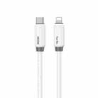 WK WDC-29 Elastic Genuine Silicone 1m PD30W Type-C to 8 Pin Fast Charging Data Cable(White) - 1