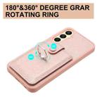 For Samsung Galaxy A25 5G Global Litchi Texture Drawing Card Bag Ring Holder Phone Case(Brown) - 3