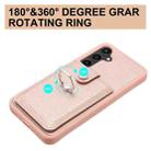 For Samsung Galaxy A54 5G Litchi Texture Drawing Card Bag Ring Holder Phone Case(Wine Red) - 3