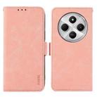 For Redmi 14C 4G ABEEL Frosted Magnetic RFID Leather Phone Case(Pink) - 1