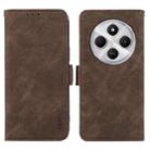 For Redmi 14C 4G ABEEL Frosted Magnetic RFID Leather Phone Case(Brown) - 1