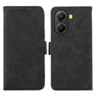 For Redmi Turbo 4 ABEEL Frosted Magnetic RFID Leather Phone Case(Black) - 1