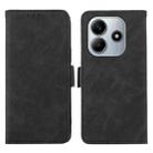 For Redmi Note 14 4G 164.84mm ABEEL Frosted Magnetic RFID Leather Phone Case(Black) - 1