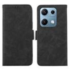 For Redmi Note 14S 4G ABEEL Frosted Magnetic RFID Leather Phone Case(Black) - 1