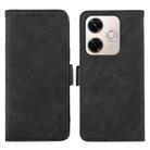 For Redmi 13X ABEEL Frosted Magnetic RFID Leather Phone Case(Black) - 1