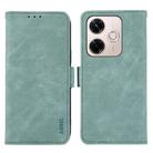 For Redmi 13X ABEEL Frosted Magnetic RFID Leather Phone Case(Cyan) - 1