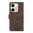 For Redmi 13X ABEEL Frosted Magnetic RFID Leather Phone Case(Brown) - 3