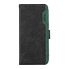 For Redmi 14C 4G ABEEL Color Block Magnetic RFID Leather Phone Case(Black-Green) - 2