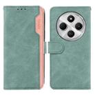 For Redmi 14C 4G ABEEL Color Block Magnetic RFID Leather Phone Case(Cyan-Pink) - 1