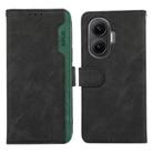 For Redmi Turbo 4 Pro ABEEL Color Block Magnetic RFID Leather Phone Case(Black-Green) - 1