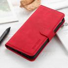 For Redmi 14C 4G KHAZNEH Retro Texture Flip Leather Phone Case(Red) - 2