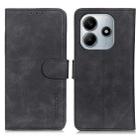For Redmi Note 14 4G 163.25mm KHAZNEH Retro Texture Flip Leather Phone Case(Black) - 1