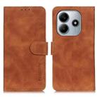 For Redmi Note 14 4G 164.84mm KHAZNEH Retro Texture Flip Leather Phone Case(Brown) - 1