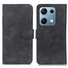 For Redmi Note 14S 4G KHAZNEH Retro Texture Flip Leather Phone Case(Black) - 1