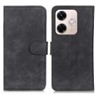 For Redmi 13X KHAZNEH Retro Texture Flip Leather Phone Case(Black) - 1