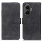 For Redmi Turbo 4 Pro KHAZNEH Retro Texture Flip Leather Phone Case(Black) - 1