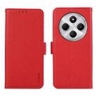 For Redmi 14C 4G ABEEL Side-Magnetic Litchi Pattern Leather RFID Phone Case(Red) - 1