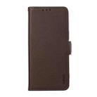 For Redmi 14C 4G ABEEL Side-Magnetic Litchi Pattern Leather RFID Phone Case(Brown) - 2