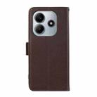 For Redmi Note 14 4G 164.84mm ABEEL Side-Magnetic Litchi Pattern Leather RFID Phone Case(Brown) - 3