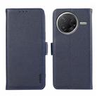 For Redmi K80 / K80 Pro ABEEL Side-Magnetic Litchi Pattern Leather RFID Phone Case(Blue) - 1