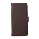 For Redmi Note 14S 4G ABEEL Side-Magnetic Litchi Pattern Leather RFID Phone Case(Brown) - 2