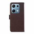 For Redmi Note 14S 4G ABEEL Side-Magnetic Litchi Pattern Leather RFID Phone Case(Brown) - 3