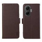 For Redmi Turbo 4 Pro ABEEL Side-Magnetic Litchi Pattern Leather RFID Phone Case(Brown) - 1