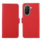 For Redmi A5 4G 171.7mm  / Poco C71 ABEEL Side-Magnetic Litchi Pattern Leather RFID Phone Case(Red) - 1