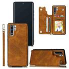 For Huawei P30 Pro Mandala Embossed PU + TPU Case with Holder & Card Slots & Photo Frame & Strap(Brown) - 1