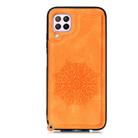 For Huawei P40 Lite Mandala Embossed PU + TPU Case with Holder & Card Slots & Photo Frame & Strap(Yellow) - 2