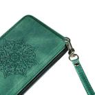 For Huawei P40 Lite Mandala Embossed PU + TPU Case with Holder & Card Slots & Photo Frame & Strap(Green) - 6