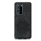 For Huawei P40 Pro Mandala Embossed PU + TPU Case with Holder & Card Slots & Photo Frame & Strap(Black) - 2