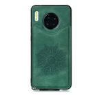 For Huawei Mate 30 Mandala Embossed PU + TPU Case with Holder & Card Slots & Photo Frame & Strap(Green) - 2