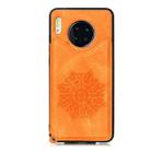 For Huawei Mate 30 Pro Mandala Embossed PU + TPU Case with Holder & Card Slots & Photo Frame & Strap(Yellow) - 2