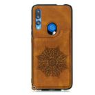 For Huawei P Smart Z / Y9 Prime Mandala Embossed PU + TPU Case with Holder & Card Slots & Photo Frame & Strap(Brown) - 2