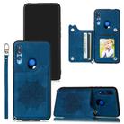 For Huawei P Smart Z / Y9 Prime Mandala Embossed PU + TPU Case with Holder & Card Slots & Photo Frame & Strap(Blue) - 1