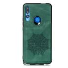 For Huawei P Smart Z / Y9 Prime Mandala Embossed PU + TPU Case with Holder & Card Slots & Photo Frame & Strap(Green) - 2