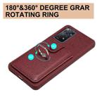 For Redmi Note 11 Pro 4G Litchi Texture Drawing Card Bag Ring Holder Phone Case(Brown) - 3