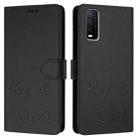 For vivo Y20 / Y20i / Y20S / Y11S Smile Embossing RFID Leather Phone Case(Black) - 3