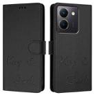 For vivo Y27S 4G Global Smile Embossing RFID Leather Phone Case(Black) - 3