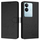 For vivo V29 5G Global / V29 Pro Smile Embossing RFID Leather Phone Case(Black) - 3