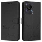 For vivo Y02A 4G / Y02 4G Smile Embossing RFID Leather Phone Case(Black) - 3