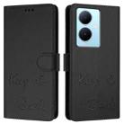 For vivo Y78+ 5G Global Smile Embossing RFID Leather Phone Case(Black) - 3