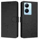 For vivo Y78 5G Global / V29 Lite Smile Embossing RFID Leather Phone Case(Black) - 3