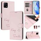 For vivo Y31S 5G / Y72 5G India Smile Embossing RFID Leather Phone Case(Pink) - 1